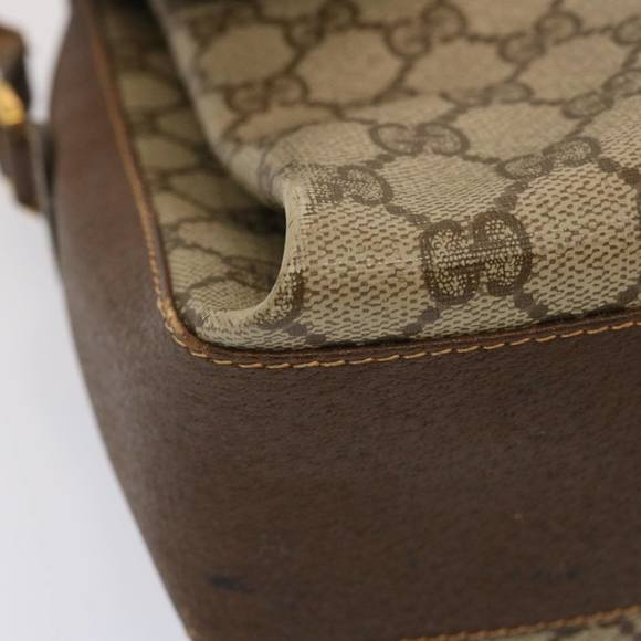 GUCCI GG Supreme Web Sherry Line Shoulder Bag PVC Beige 904 02 084 Auth 73034 - Picture 14 of 16